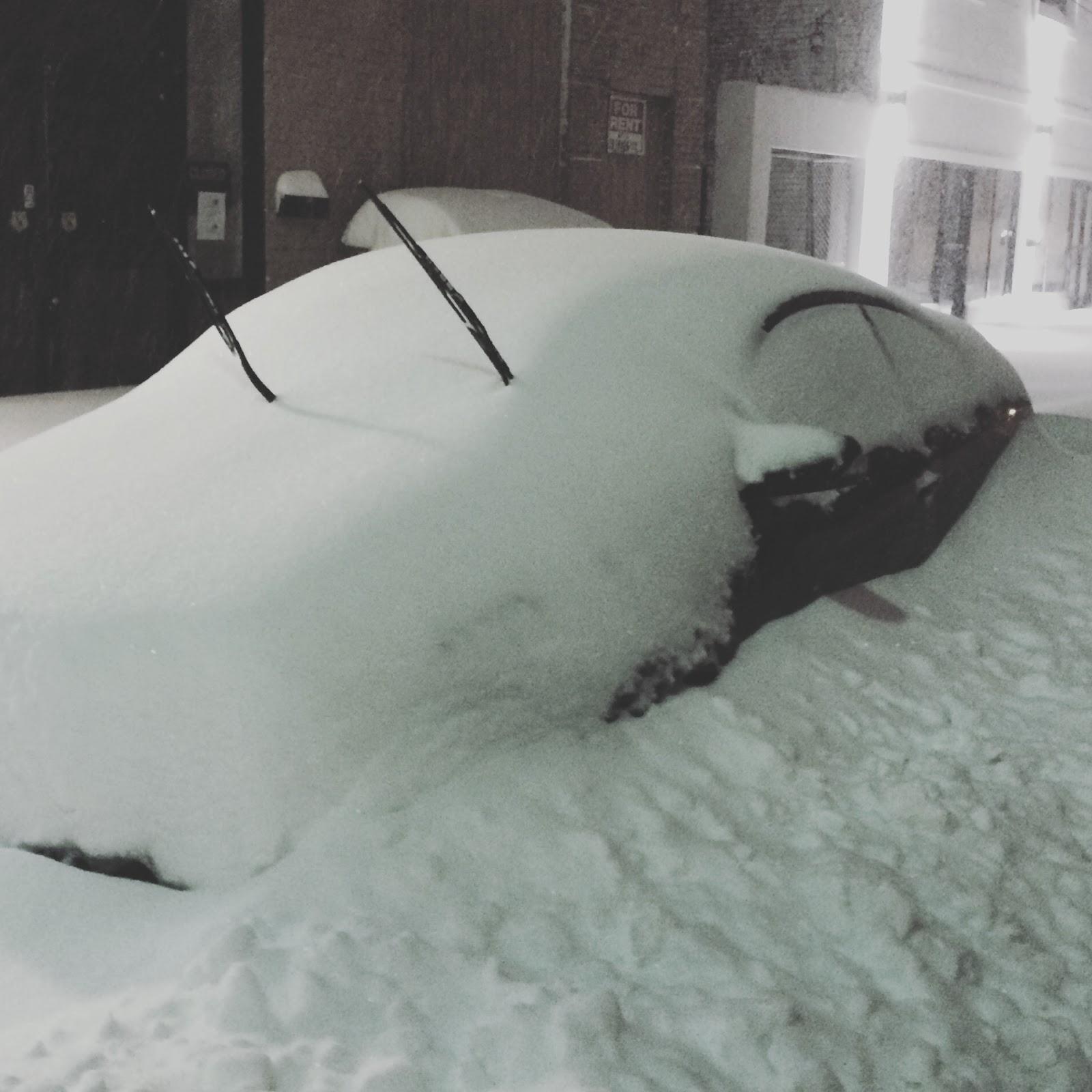 car covered after the blizzard