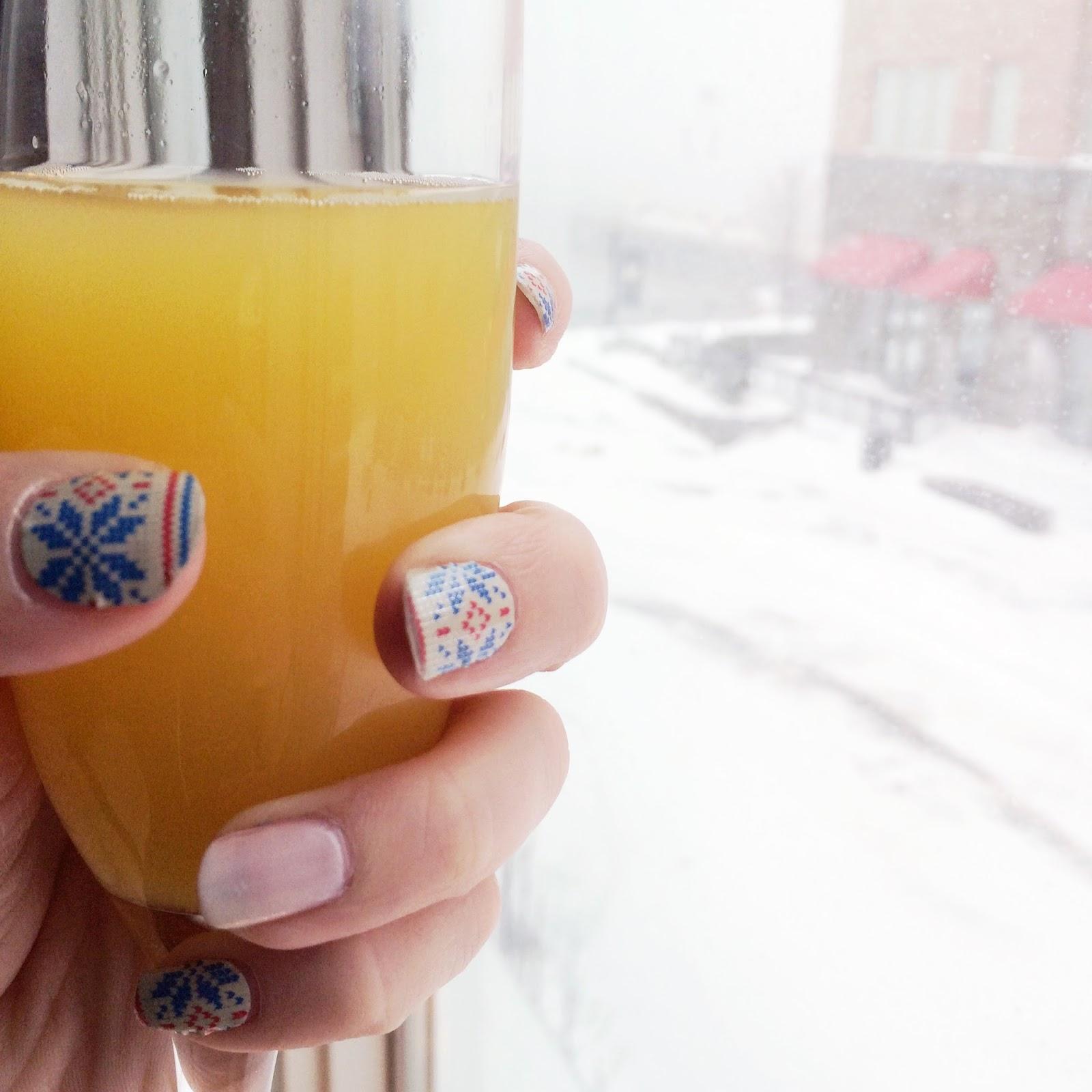 mimosas during the blizzard